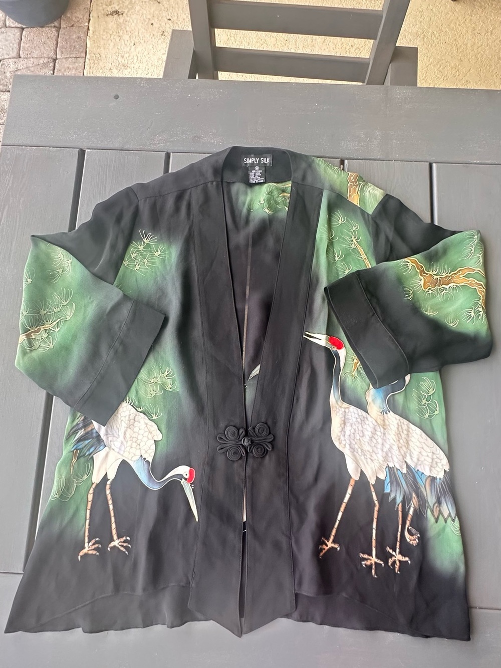 Simply Silk brand kimono jacket sz M